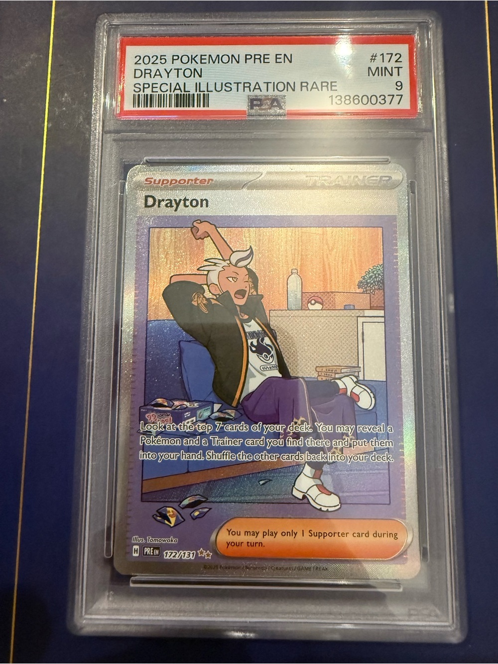 Pokemon Drayton SIR PSA 9 Graded Prismatic Evolutions 172/131